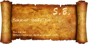 Saurer Beáta névjegykártya