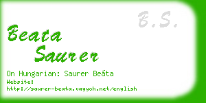 beata saurer business card